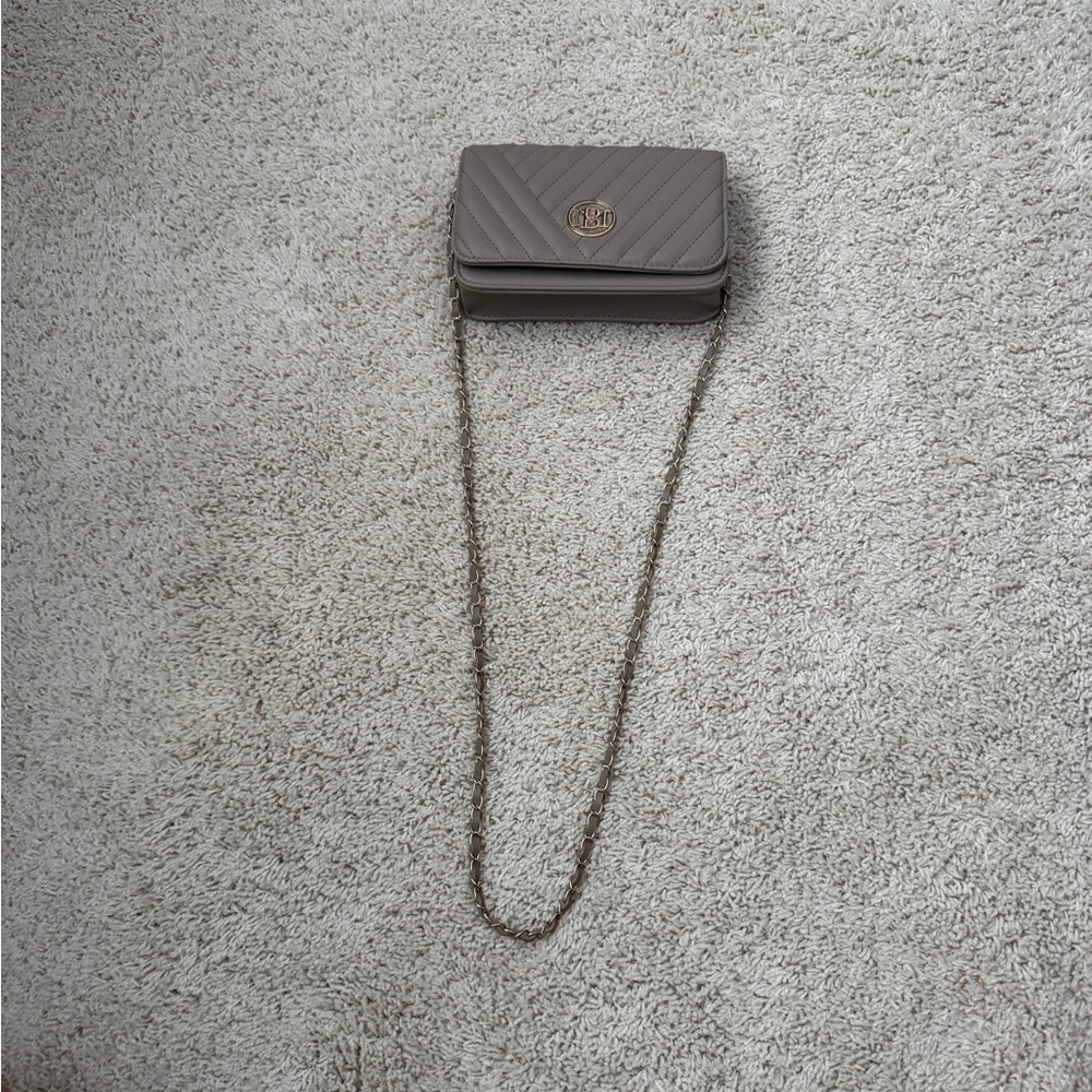 Elegant Brown Quilted Chain Bag
